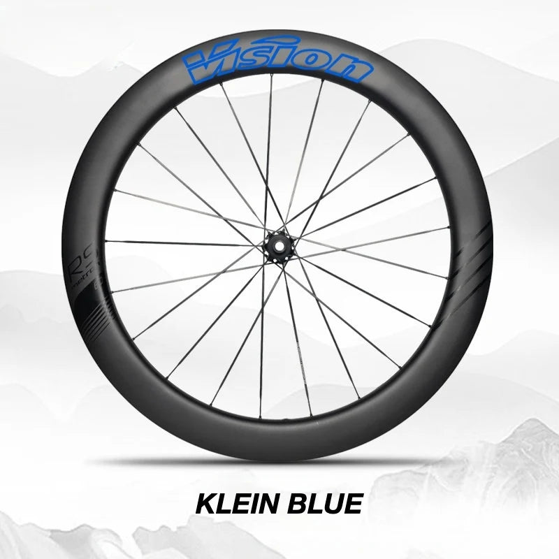 VISION METRON 60 RS Wheel Decal Kit — Carbon Rim Wrap Stickers — Complete Wheelset + Spare Set - Detail 20