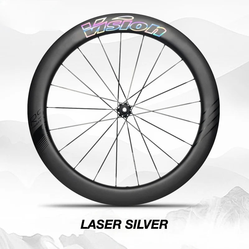 VISION METRON 60 RS Wheel Decal Kit — Carbon Rim Wrap Stickers — Complete Wheelset + Spare Set - Detail 23