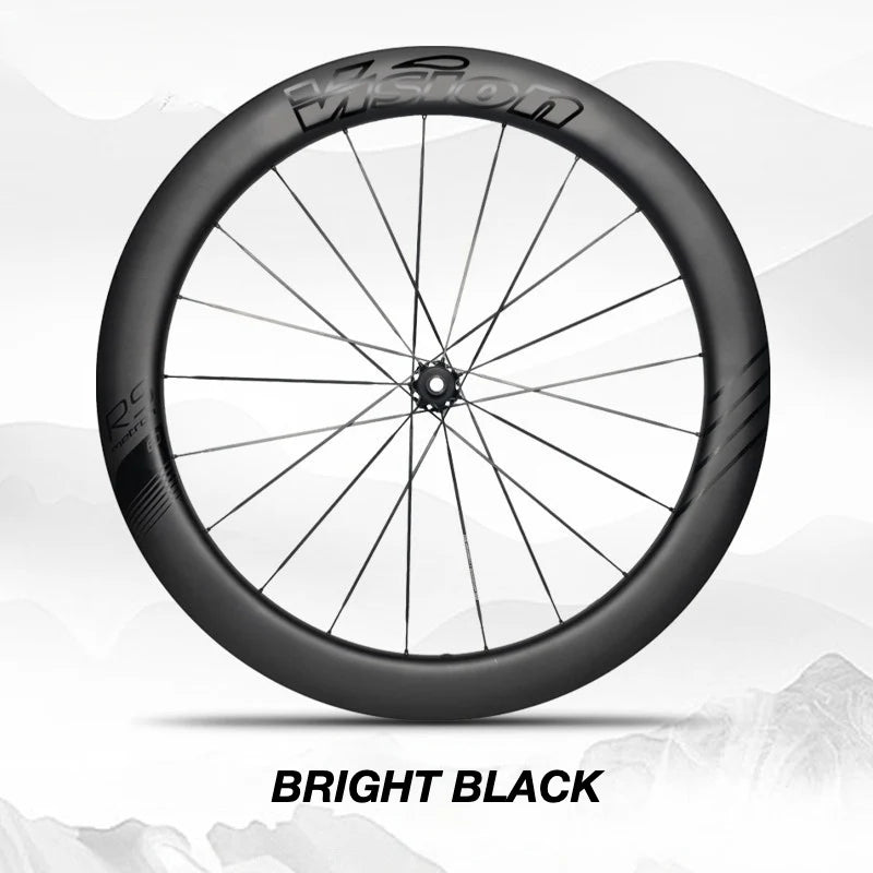 VISION METRON 60 RS Wheel Decal Kit — Carbon Rim Wrap Stickers — Complete Wheelset + Spare Set - Detail 24