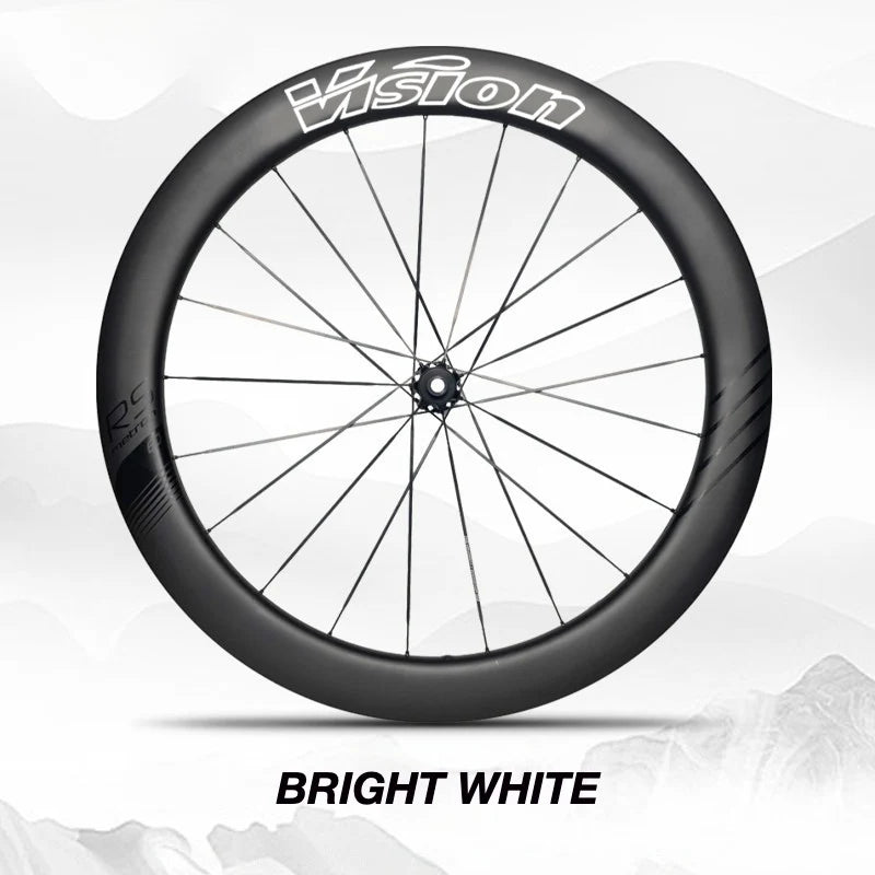 VISION METRON 60 RS Wheel Decal Kit — Carbon Rim Wrap Stickers — Complete Wheelset + Spare Set - Detail 25