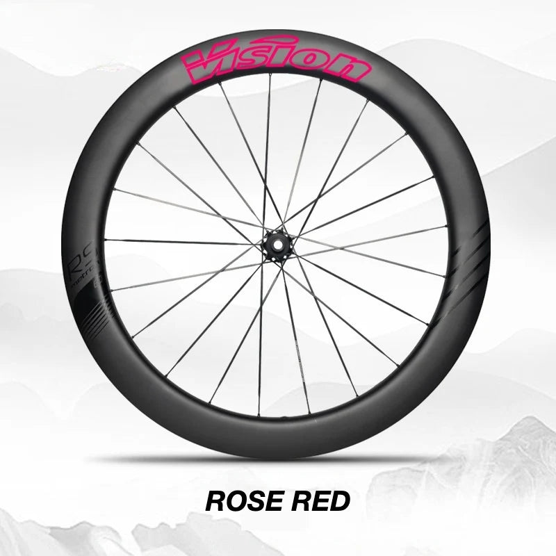 VISION METRON 60 RS Wheel Decal Kit — Carbon Rim Wrap Stickers — Complete Wheelset + Spare Set - Detail 26