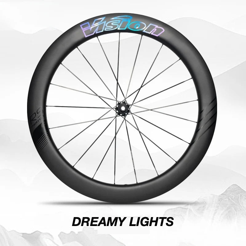 VISION METRON 60 RS Wheel Decal Kit — Carbon Rim Wrap Stickers — Complete Wheelset + Spare Set - Detail 27