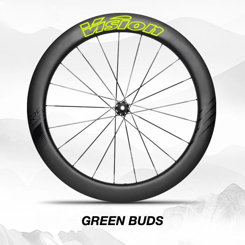 VISION METRON 60 RS Wheel Decal Kit — Carbon Rim Wrap Stickers — Complete Wheelset + Spare Set - Detail 28