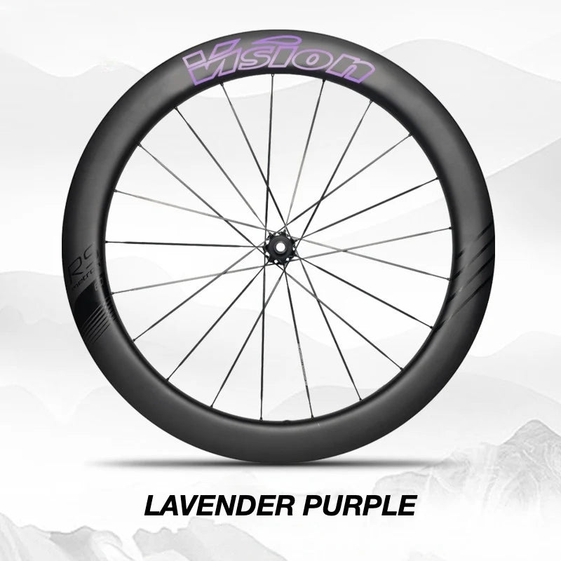 VISION METRON 60 RS Wheel Decal Kit — Carbon Rim Wrap Stickers — Complete Wheelset + Spare Set - Detail 35
