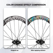 VISION METRON SL45 Wheel Decal Kit — Carbon Rim Wrap Stickers — Complete Wheelset + Spare Set - Detail 4