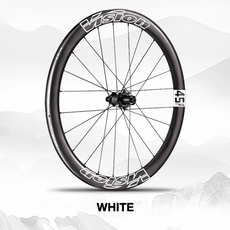 VISION METRON SL45 Wheel Decal Kit — Carbon Rim Wrap Stickers — Complete Wheelset + Spare Set - Detail 5