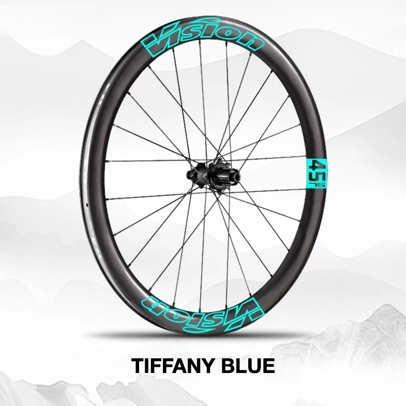 VISION METRON SL45 Wheel Decal Kit — Carbon Rim Wrap Stickers — Complete Wheelset + Spare Set - Detail 9
