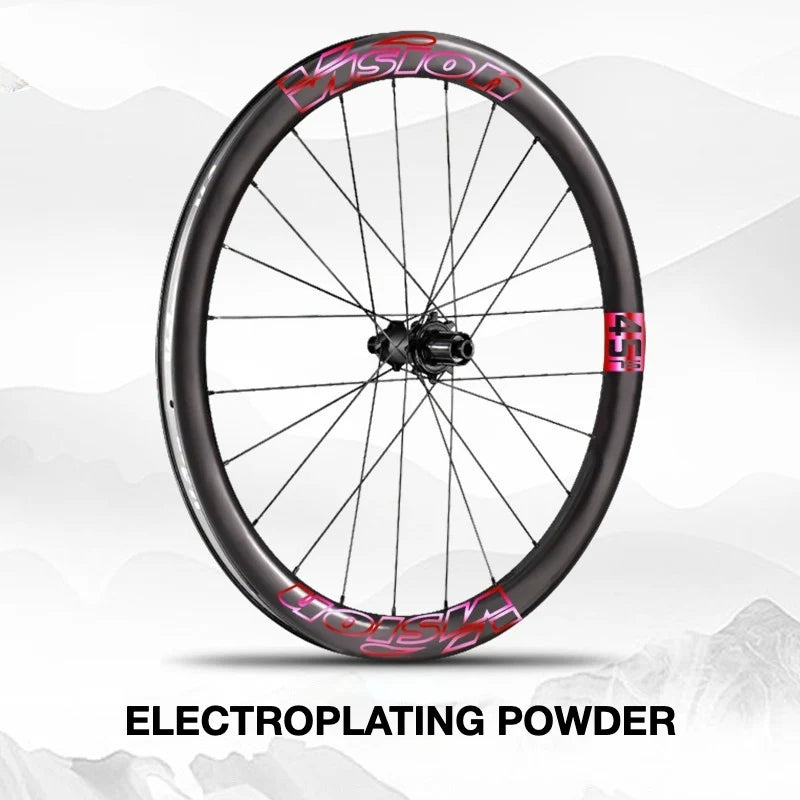 VISION METRON SL45 Wheel Decal Kit — Carbon Rim Wrap Stickers — Complete Wheelset + Spare Set - Detail 10