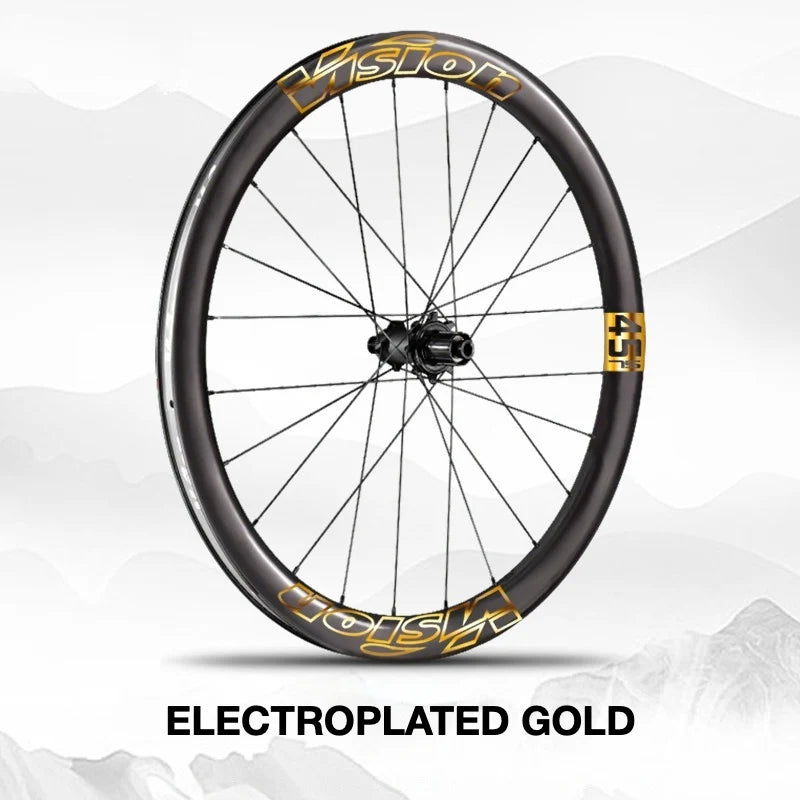 VISION METRON SL45 Wheel Decal Kit — Carbon Rim Wrap Stickers — Complete Wheelset + Spare Set - Detail 11