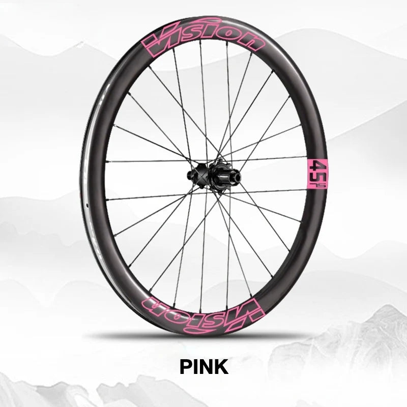 VISION METRON SL45 Wheel Decal Kit — Carbon Rim Wrap Stickers — Complete Wheelset + Spare Set - Detail 13