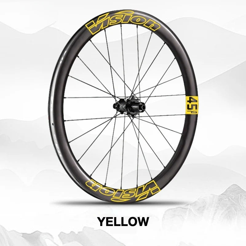 VISION METRON SL45 Wheel Decal Kit — Carbon Rim Wrap Stickers — Complete Wheelset + Spare Set - Detail 14