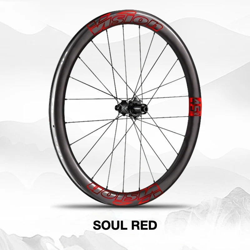 VISION METRON SL45 Wheel Decal Kit — Carbon Rim Wrap Stickers — Complete Wheelset + Spare Set - Detail 15