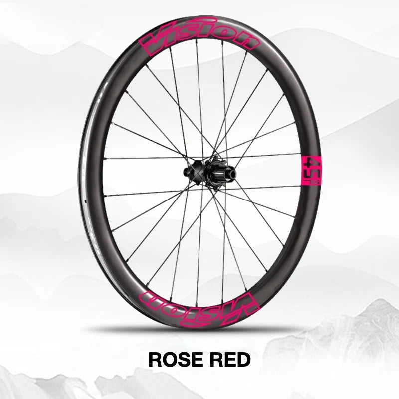 VISION METRON SL45 Wheel Decal Kit — Carbon Rim Wrap Stickers — Complete Wheelset + Spare Set - Detail 25