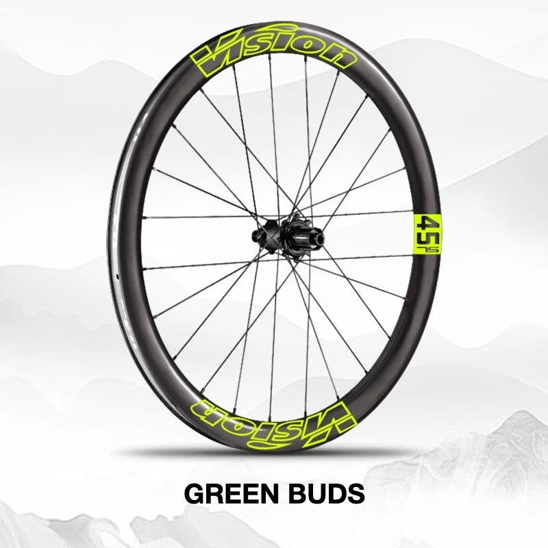 VISION METRON SL45 Wheel Decal Kit — Carbon Rim Wrap Stickers — Complete Wheelset + Spare Set - Detail 27