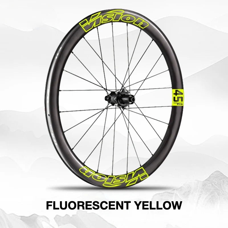 VISION METRON SL45 Wheel Decal Kit — Carbon Rim Wrap Stickers — Complete Wheelset + Spare Set - Detail 31