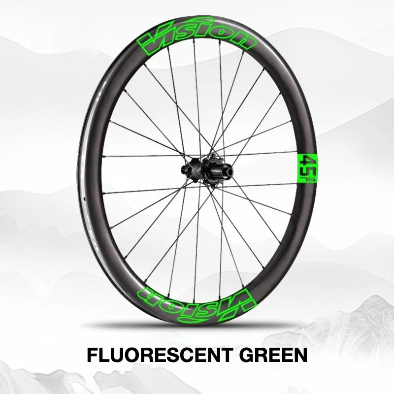 VISION METRON SL45 Wheel Decal Kit — Carbon Rim Wrap Stickers — Complete Wheelset + Spare Set - Detail 32