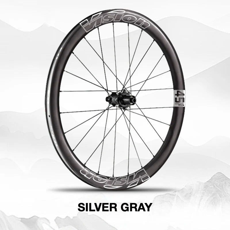 VISION METRON SL45 Wheel Decal Kit — Carbon Rim Wrap Stickers — Complete Wheelset + Spare Set - Detail 36