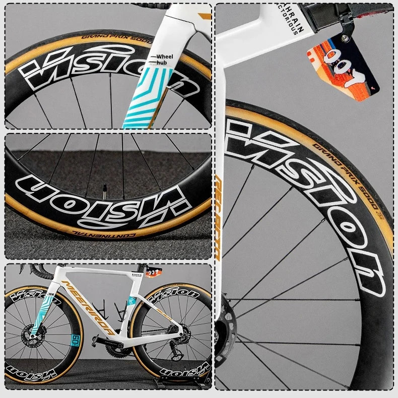 VISION METRON SL60 / SL45 Rim Decal Kit — 1-Wheel Set + 1 Spare Strip — Order 2 for Full Bike - Detail 4