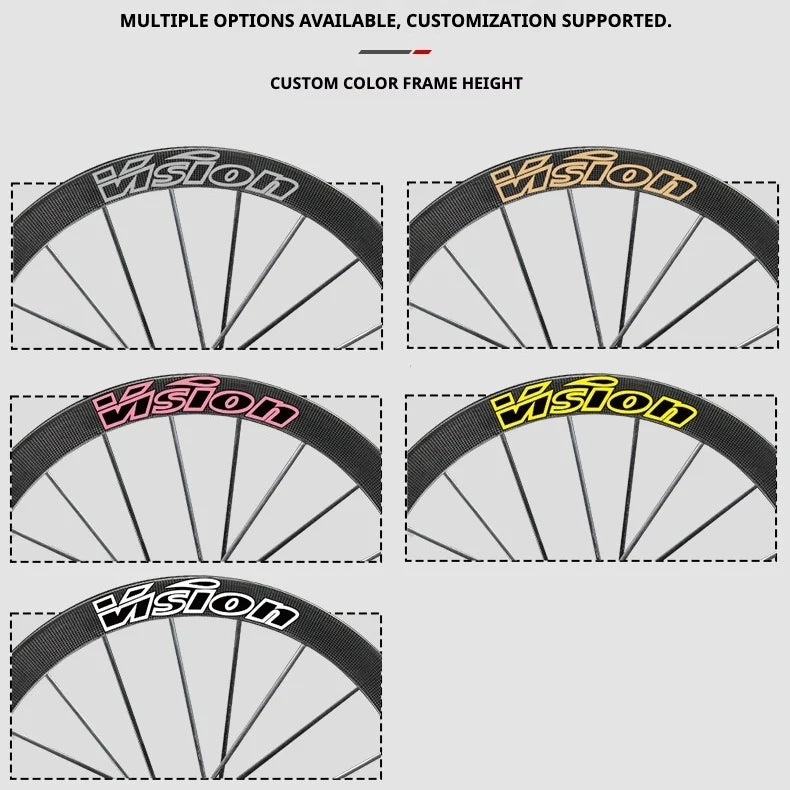 VISION METRON SL60 / SL45 Rim Decal Kit — 1-Wheel Set + 1 Spare Strip — Order 2 for Full Bike - Detail 5