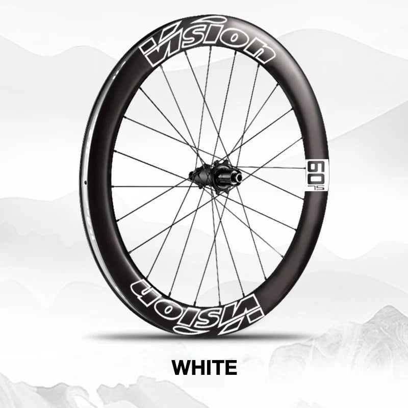 VISION METRON SL60 Wheel Decal Kit — Carbon Rim Wrap Stickers — Complete Wheelset + Spare Set - Detail 5