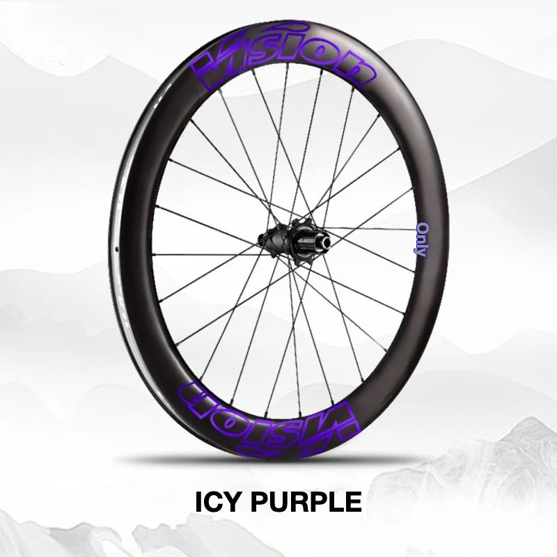 VISION METRON SL60 Wheel Decal Kit — Carbon Rim Wrap Stickers — Complete Wheelset + Spare Set - Detail 7
