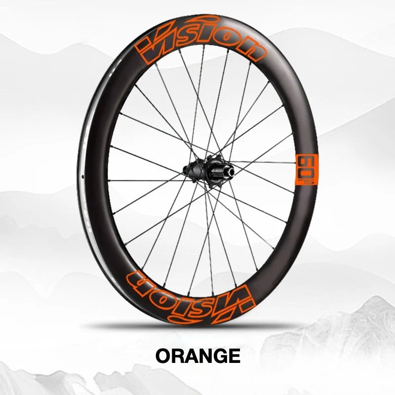 VISION METRON SL60 Wheel Decal Kit — Carbon Rim Wrap Stickers — Complete Wheelset + Spare Set - Detail 8