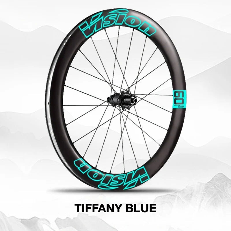 VISION METRON SL60 Wheel Decal Kit — Carbon Rim Wrap Stickers — Complete Wheelset + Spare Set - Detail 9