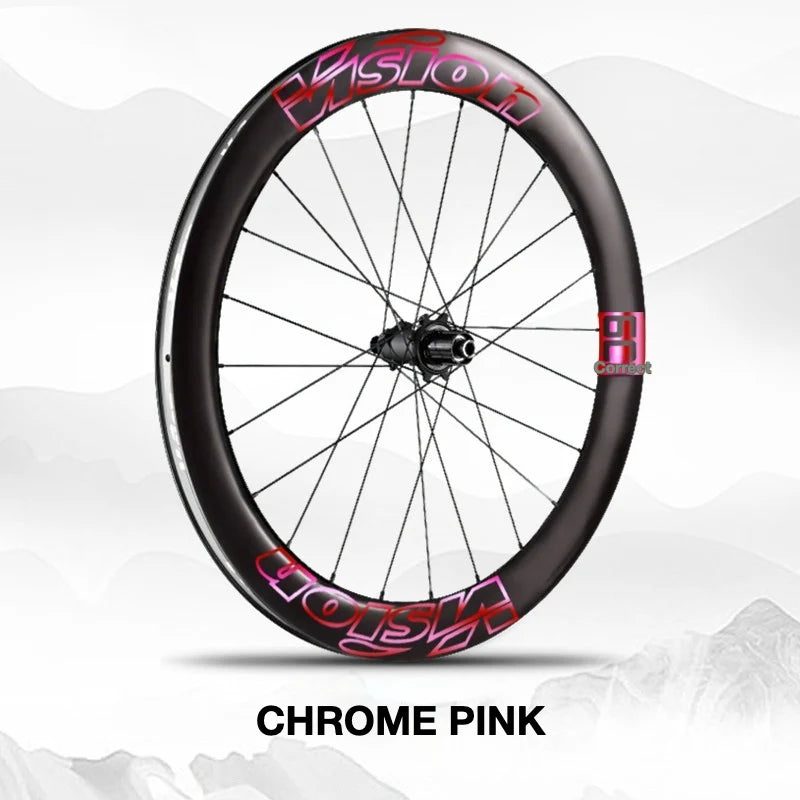 VISION METRON SL60 Wheel Decal Kit — Carbon Rim Wrap Stickers — Complete Wheelset + Spare Set - Detail 10
