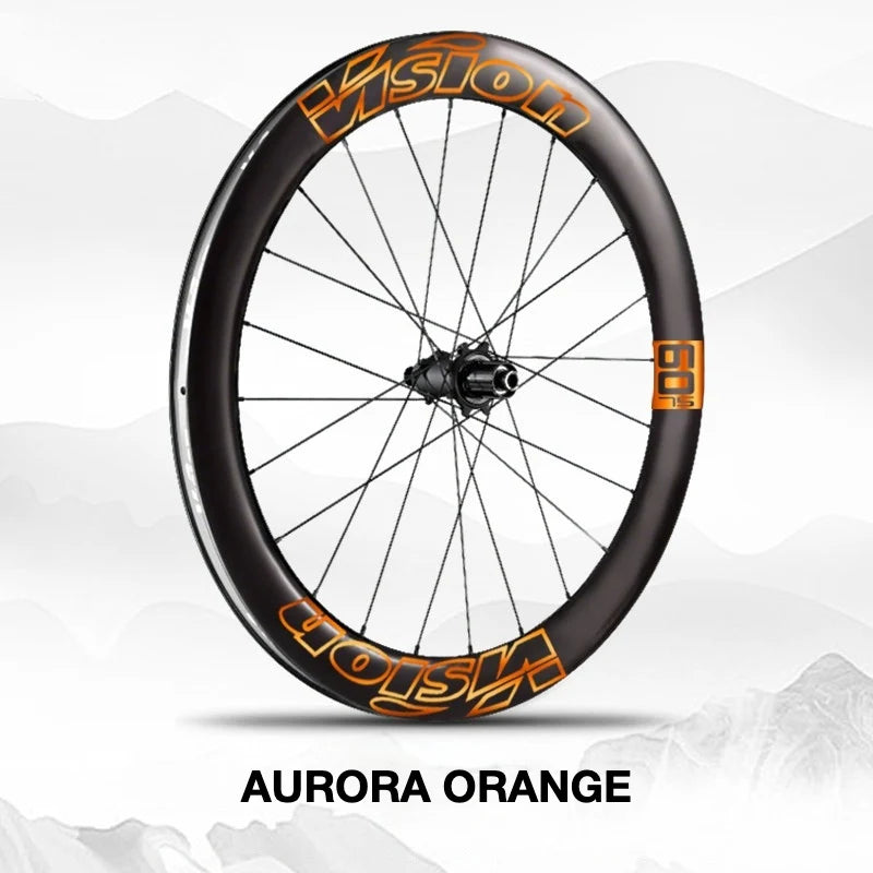 VISION METRON SL60 Wheel Decal Kit — Carbon Rim Wrap Stickers — Complete Wheelset + Spare Set - Detail 16