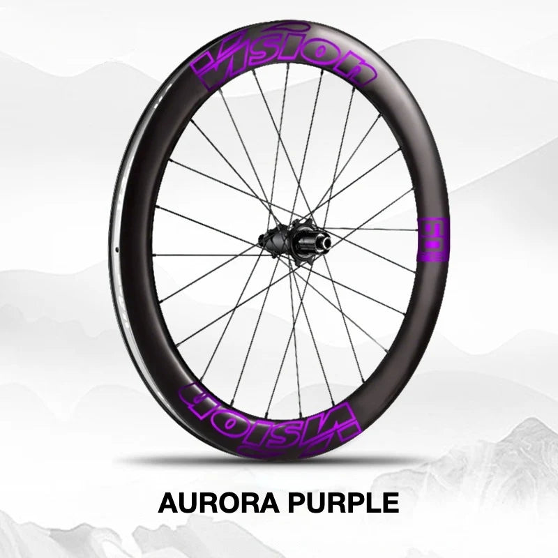 VISION METRON SL60 Wheel Decal Kit — Carbon Rim Wrap Stickers — Complete Wheelset + Spare Set - Detail 18