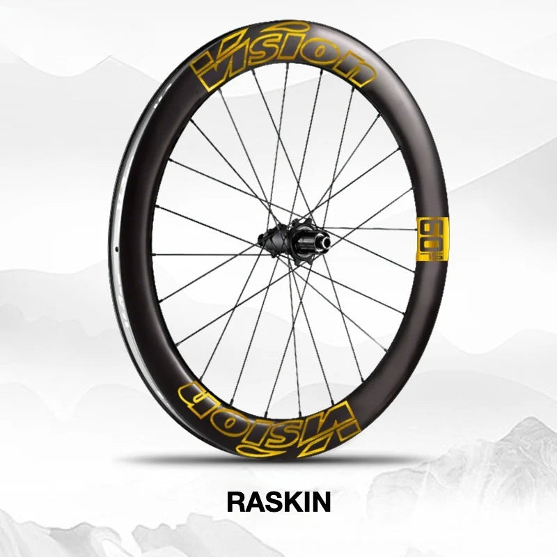 VISION METRON SL60 Wheel Decal Kit — Carbon Rim Wrap Stickers — Complete Wheelset + Spare Set - Detail 20