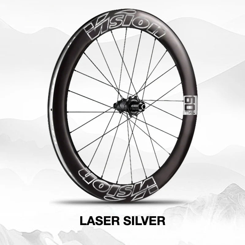 VISION METRON SL60 Wheel Decal Kit — Carbon Rim Wrap Stickers — Complete Wheelset + Spare Set - Detail 22