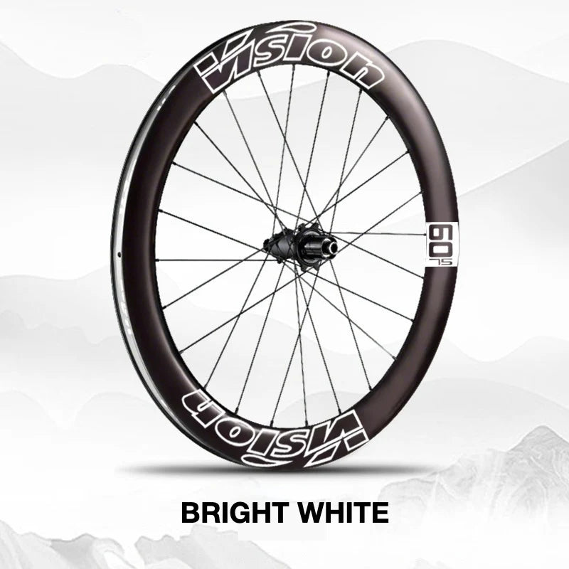 VISION METRON SL60 Wheel Decal Kit — Carbon Rim Wrap Stickers — Complete Wheelset + Spare Set - Detail 24