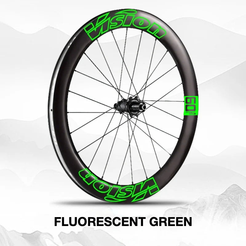 VISION METRON SL60 Wheel Decal Kit — Carbon Rim Wrap Stickers — Complete Wheelset + Spare Set - Detail 32