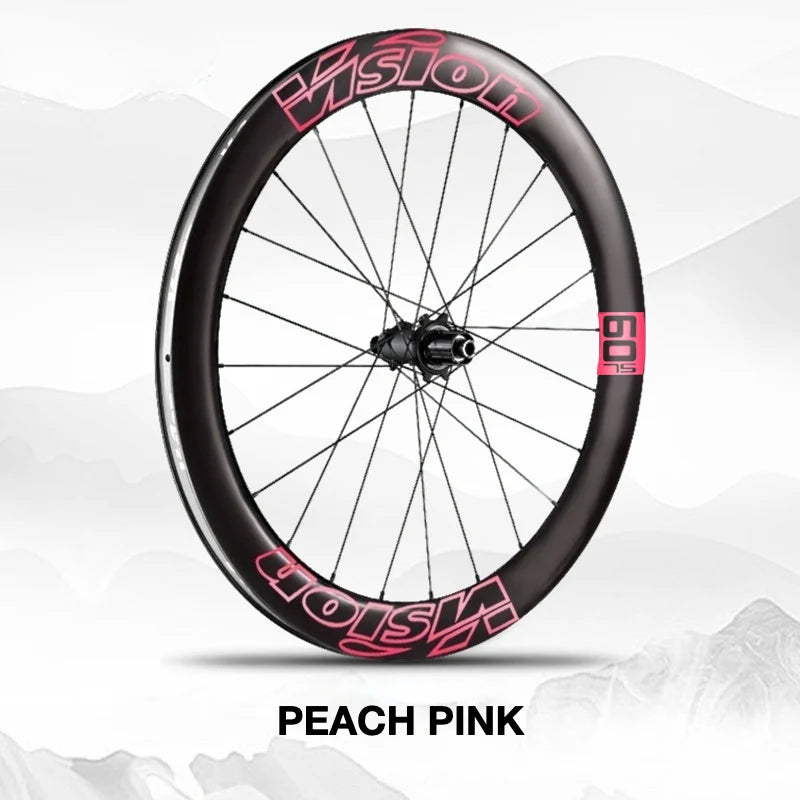 VISION METRON SL60 Wheel Decal Kit — Carbon Rim Wrap Stickers — Complete Wheelset + Spare Set - Detail 33