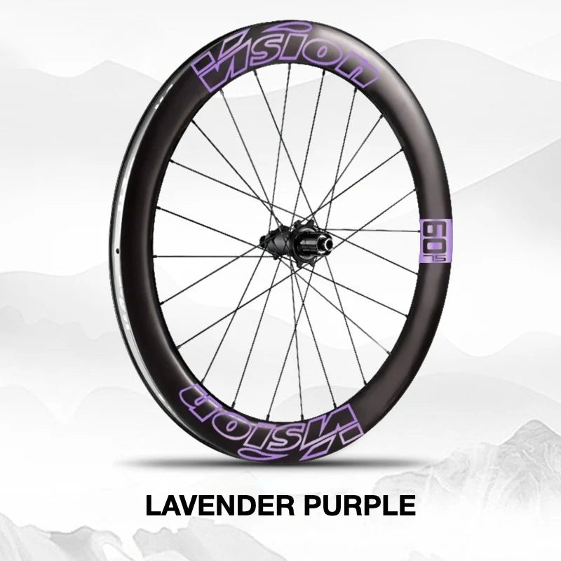 VISION METRON SL60 Wheel Decal Kit — Carbon Rim Wrap Stickers — Complete Wheelset + Spare Set - Detail 35