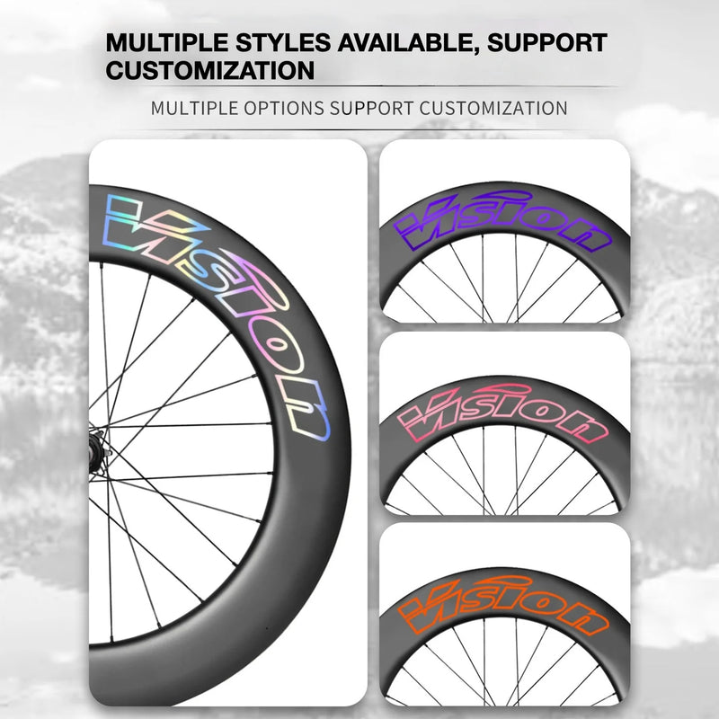 VISION METRON SL91 Single-Wheel Decal Kit — Aero Carbon Rim Graphics - Detail 5