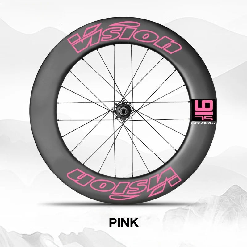 VISION METRON SL91 Single-Wheel Decal Kit — Aero Carbon Rim Graphics - Detail 14