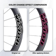 VISION SC45 Wheel Decal Kit — Carbon Rim Wrap Stickers — Complete Wheelset + Spare Decals - Detail 2