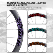 VISION SC45 Wheel Decal Kit — Carbon Rim Wrap Stickers — Complete Wheelset + Spare Decals - Detail 3