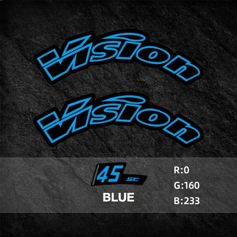 VISION SC45 Wheel Decal Kit — Carbon Rim Wrap Stickers — Complete Wheelset + Spare Decals - Detail 9