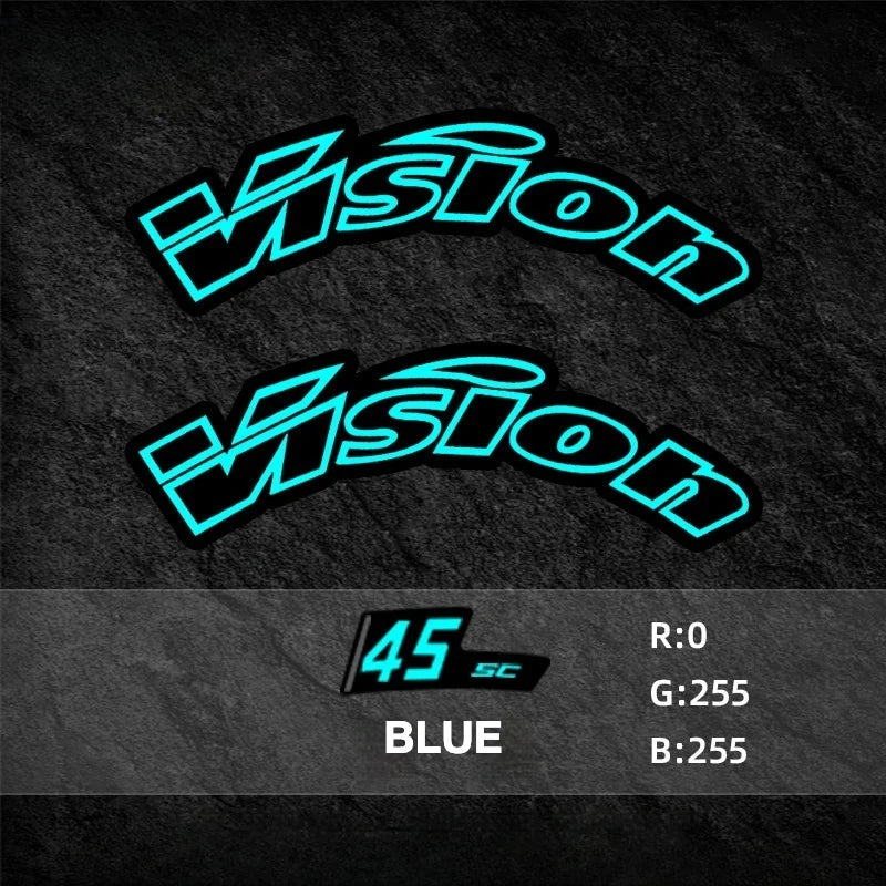 VISION SC45 Wheel Decal Kit — Carbon Rim Wrap Stickers — Complete Wheelset + Spare Decals - Detail 12
