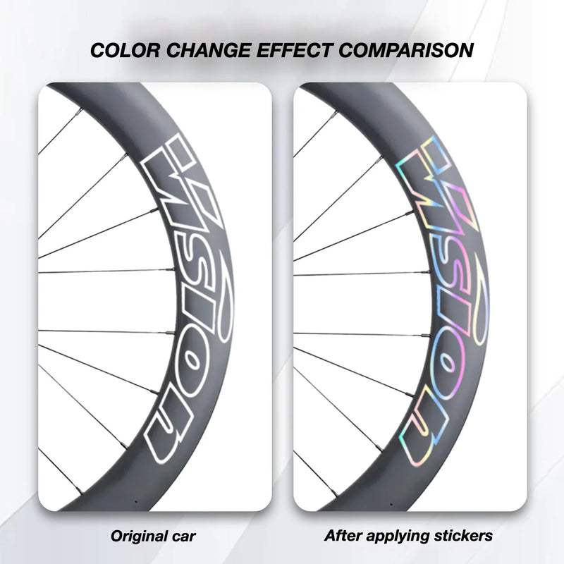VISION SC60 Wheel Decal Kit — Carbon Rim Wrap Stickers — Complete Wheelset + Spare Set - Detail 2