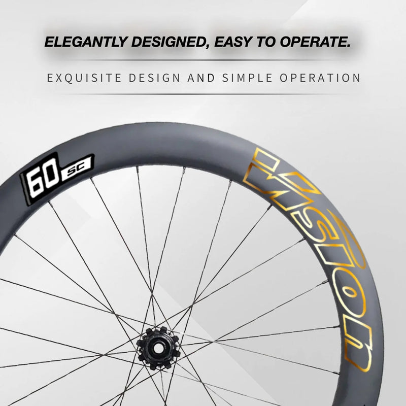 VISION SC60 Wheel Decal Kit — Carbon Rim Wrap Stickers — Complete Wheelset + Spare Set - Detail 4