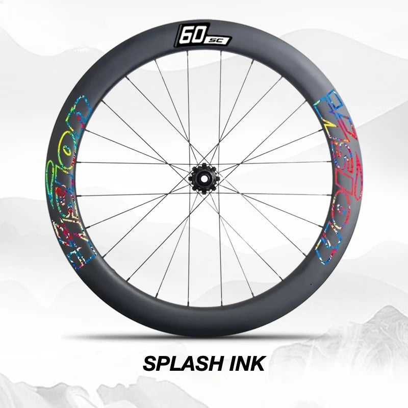 VISION SC60 Wheel Decal Kit — Carbon Rim Wrap Stickers — Complete Wheelset + Spare Set - Detail 28