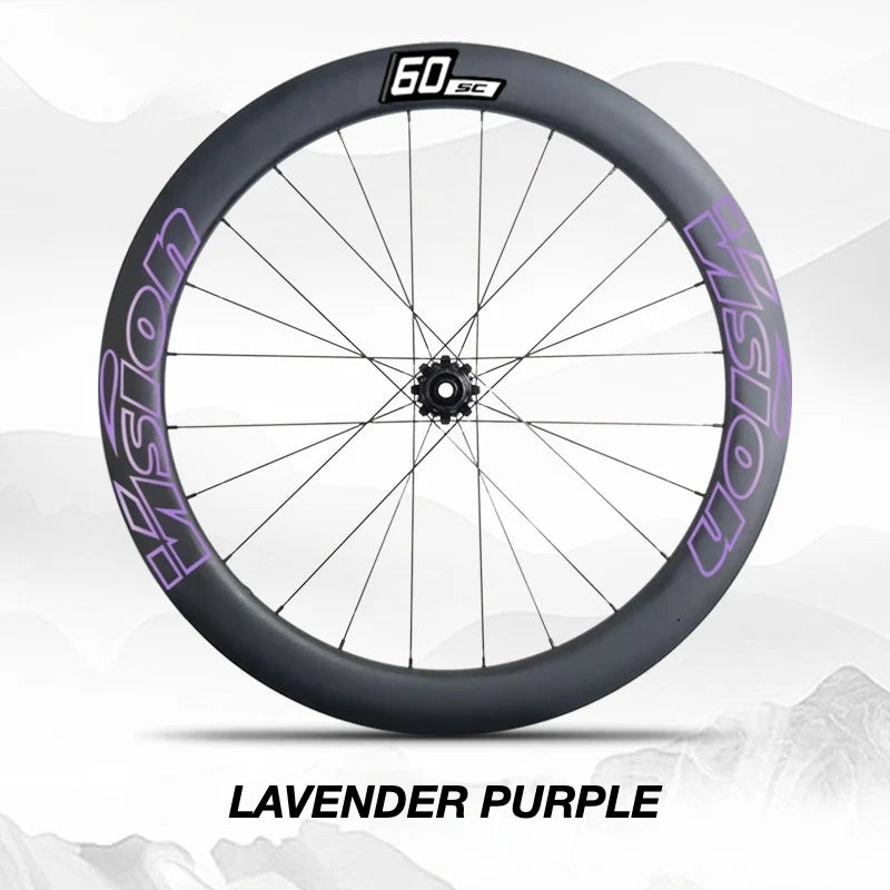 VISION SC60 Wheel Decal Kit — Carbon Rim Wrap Stickers — Complete Wheelset + Spare Set - Detail 35