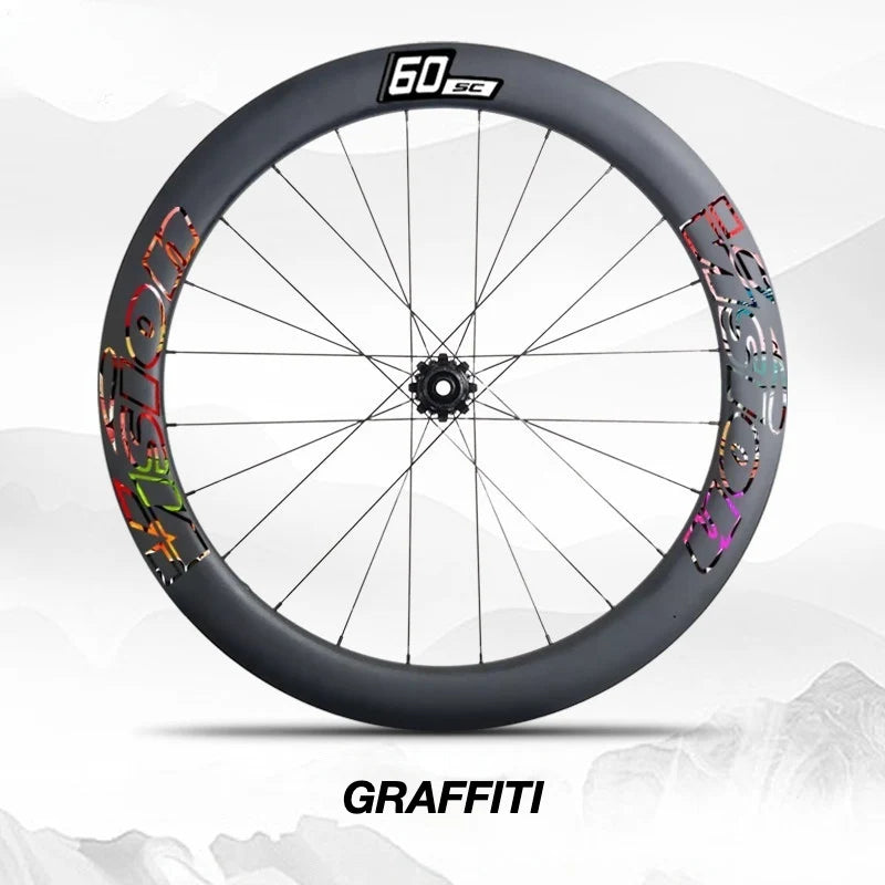 VISION SC60 Wheel Decal Kit — Carbon Rim Wrap Stickers — Complete Wheelset + Spare Set - Detail 37
