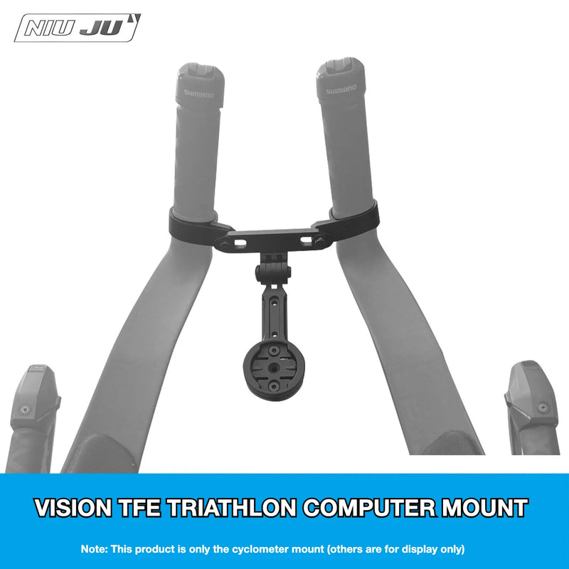 VISION TFE TT Aero Bar Computer Mount with GoPro Adapter | Garmin, Wahoo, Giant, Bryton & iGPS